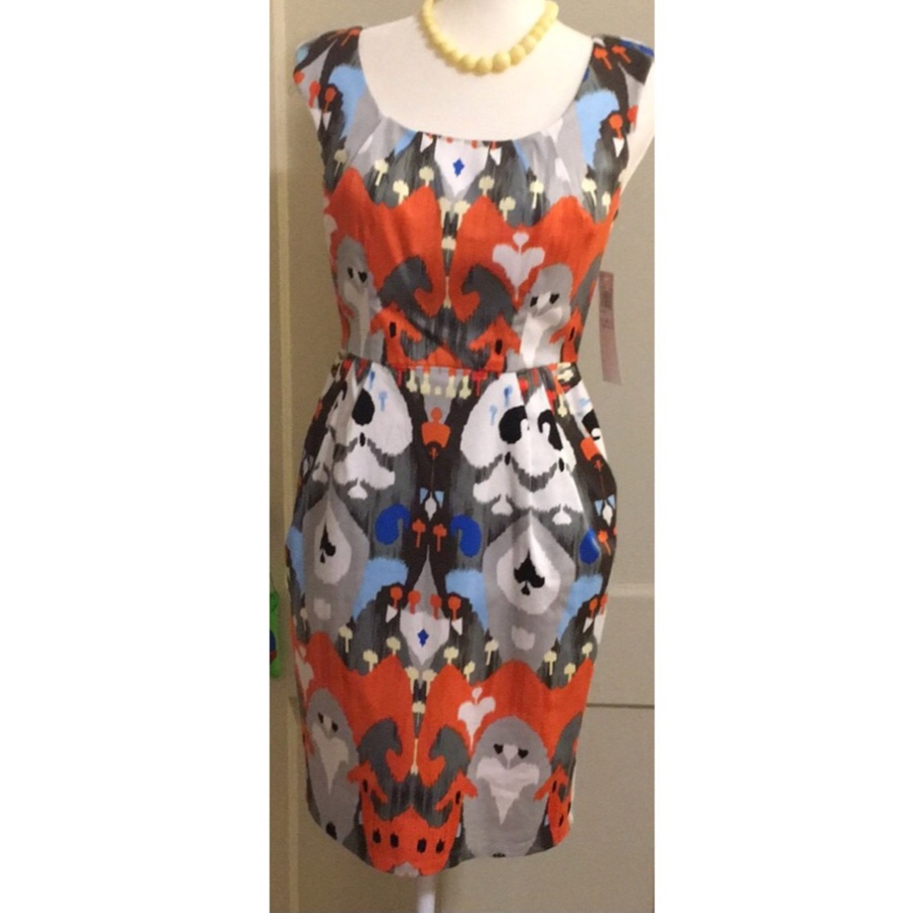 NWT! Maggy London orange abstract dress